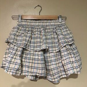 Aerie Mini Ruffle Plaid Skirt Size XS